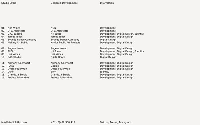 Studio Lathe website preview