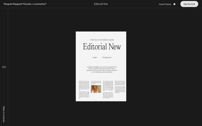 Editorial New website preview