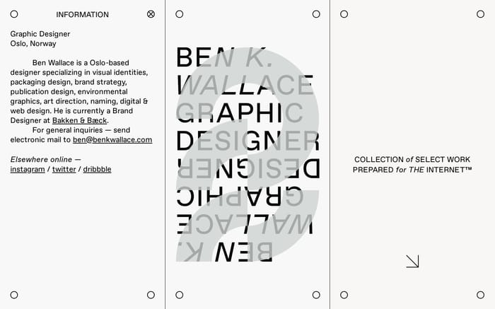 Benjamin Wallace website preview