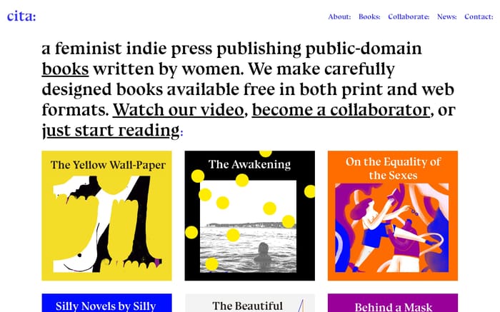 Cita Press website preview