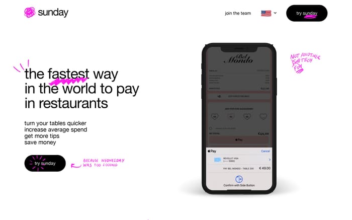 Sunday website preview