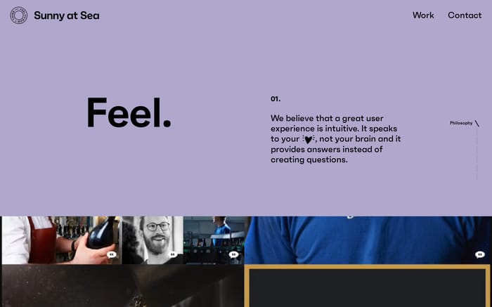 Sunny at Sea - Experience design agency in Stockholm website preview