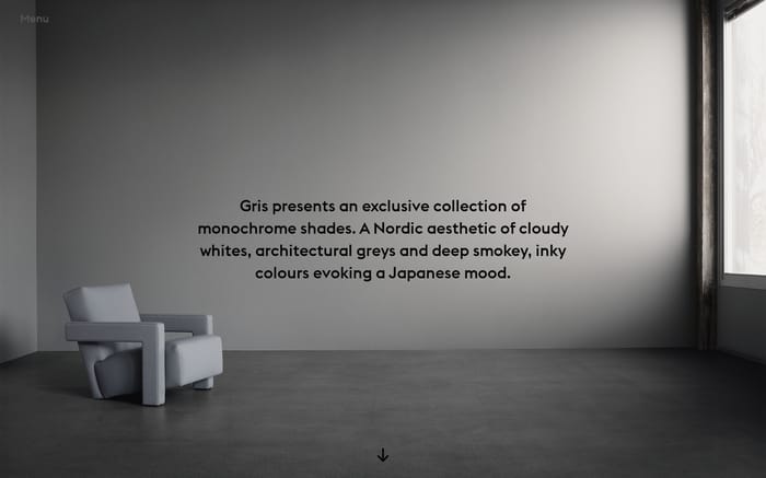 Gris - An exclusive collection of monochrome paints website preview