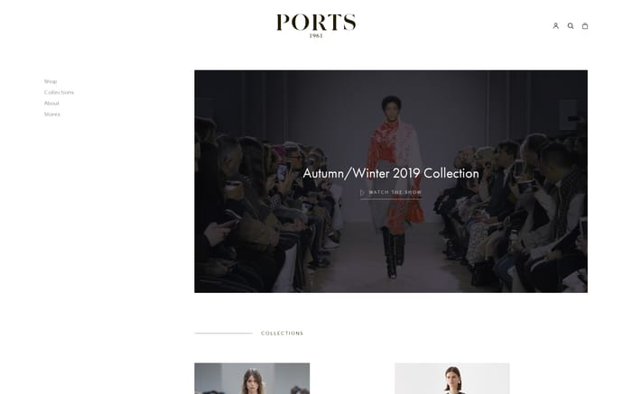 Ports 1961 website preview