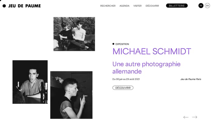 Jeu de Paume website preview