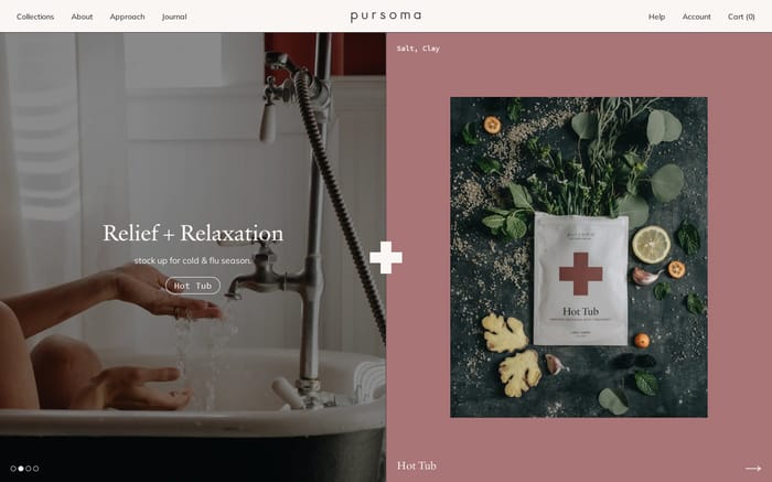 Pursoma website preview