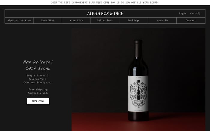 Alpha Box & Dice website preview
