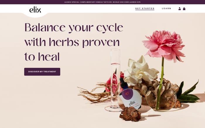 Elix website preview