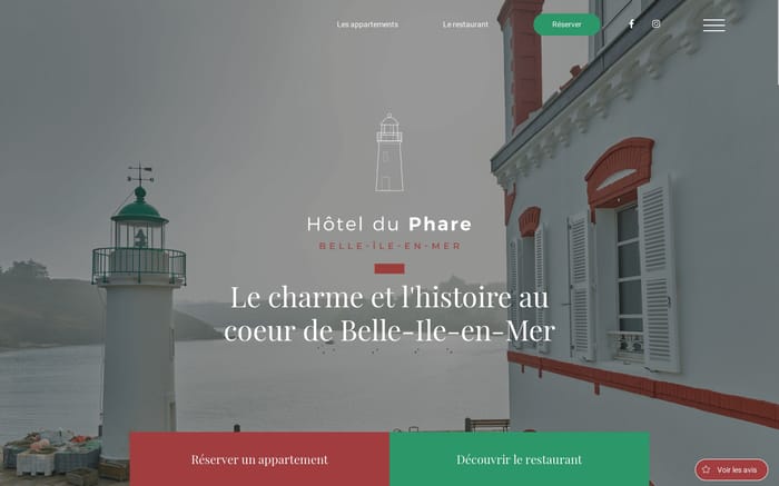 Le charme et l'histoire au coeur de Belle-Île-en-Mer - Hôtel du Phare - Hotel du phare website preview