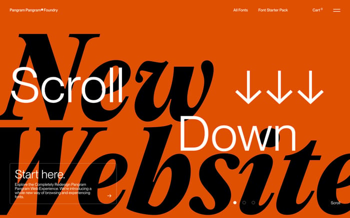 Pangram Pangram Foundry website preview