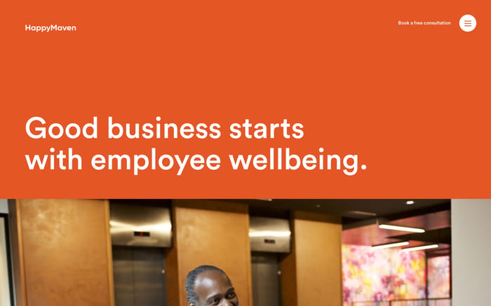 HappyMaven – Good business starts with employee wellbeing. website preview