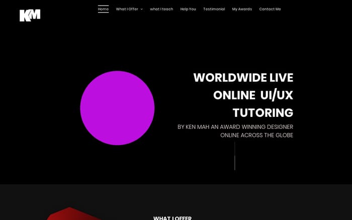 UI/UX/Web Design Live Online Tutoring website preview