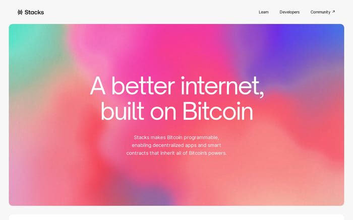 Stacks website preview