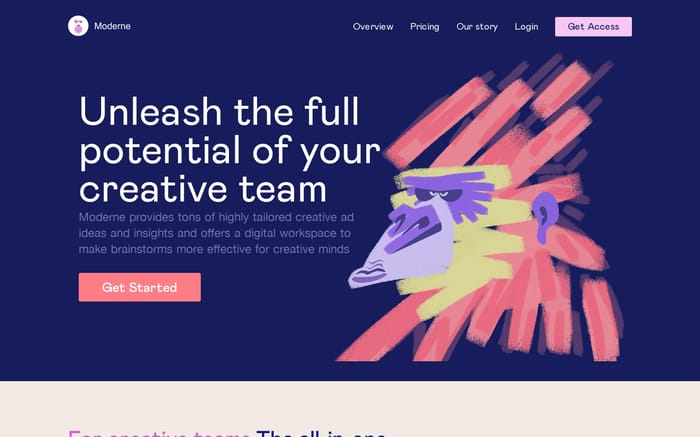 Moderne website preview