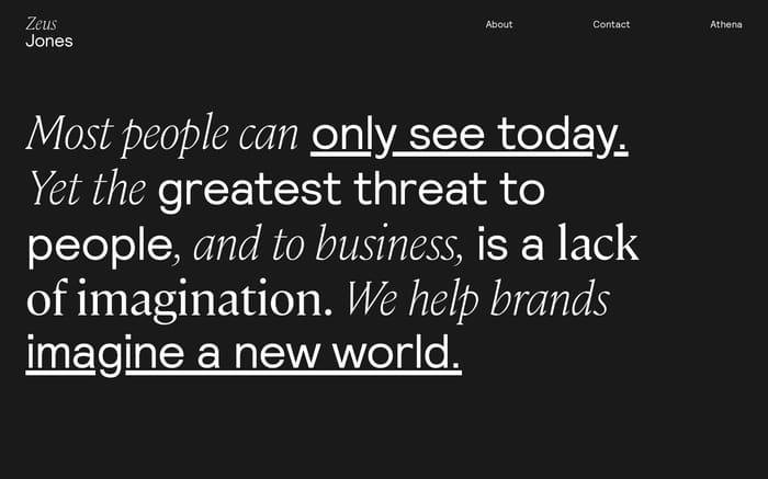 Zeus Jones website preview