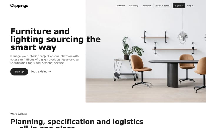 Clippings website preview