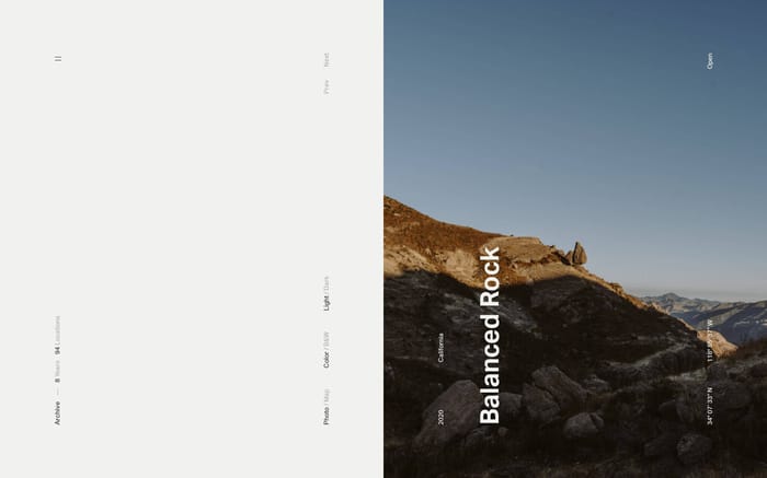 Optik archiv website preview