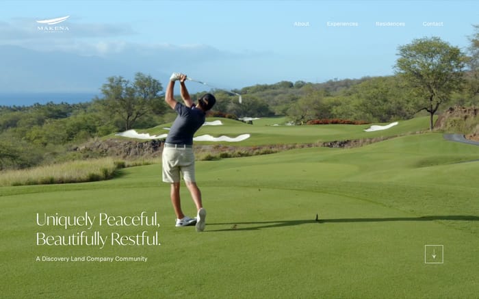 Mākena golf & beach club website preview