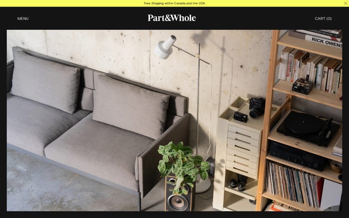 Part & Whole website preview
