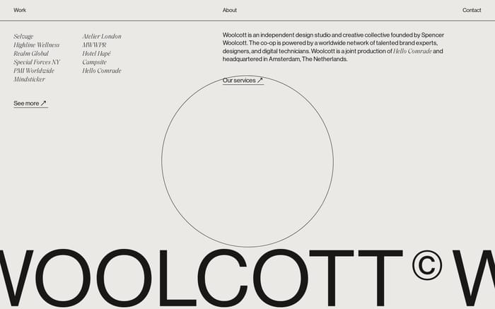 Woolcott website preview