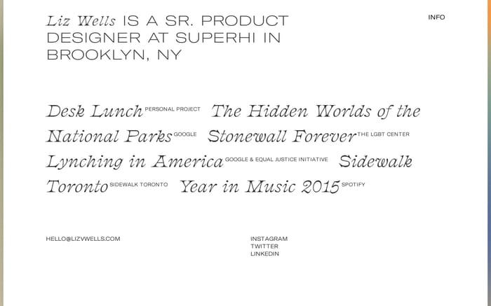 Liz Wells website preview