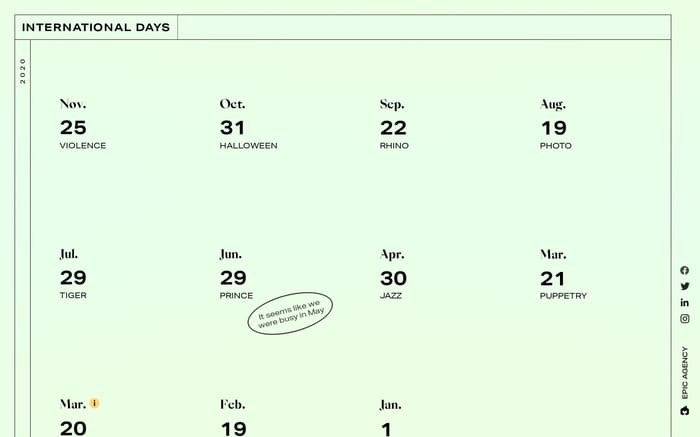 EPIC days website preview