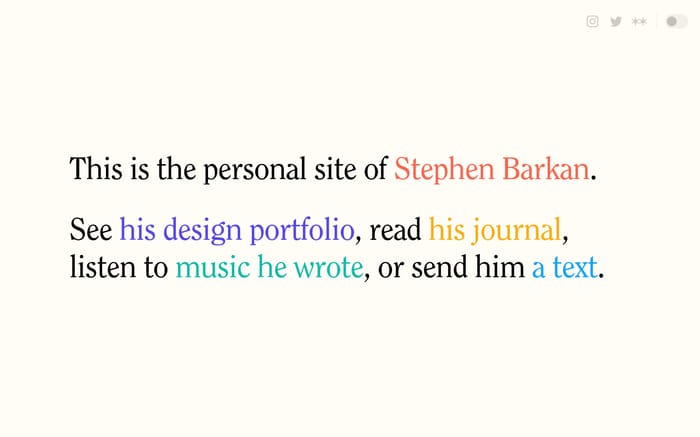 Stephen Barkan website preview
