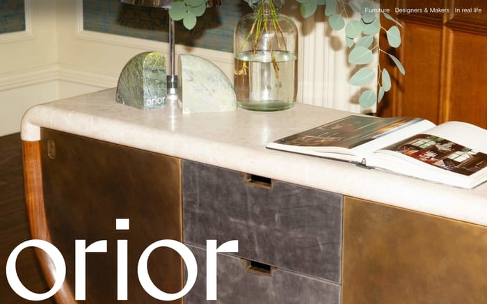 Orior Furniture website preview