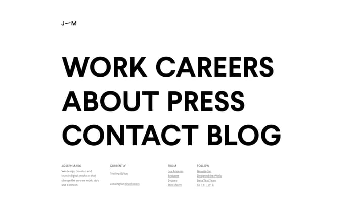 Josephmark website preview