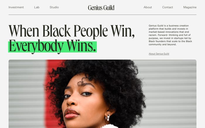 Genius Guild website preview