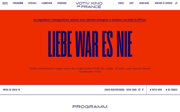 Votiv Kino de france website preview