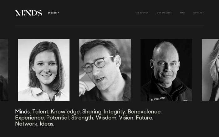 We Are Minds website preview