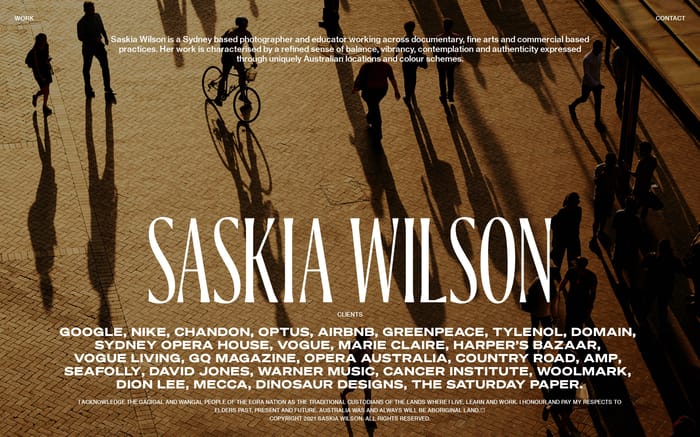 Saskia Wilson website preview