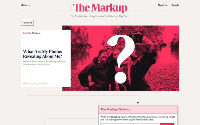 The Markup website preview