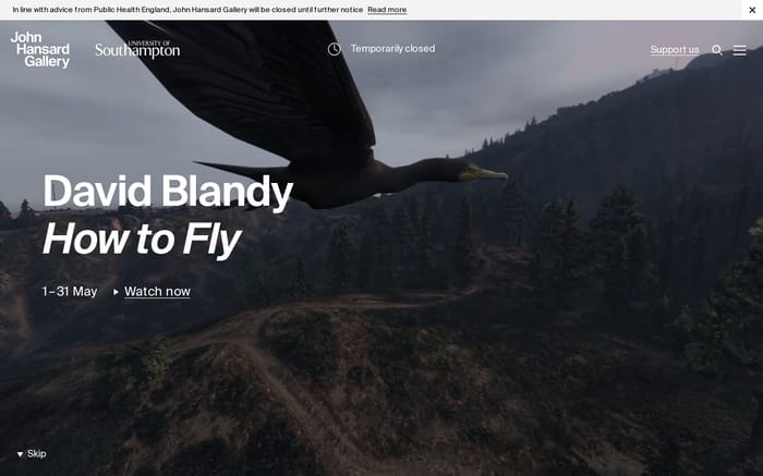 John Hansard Gallery website preview