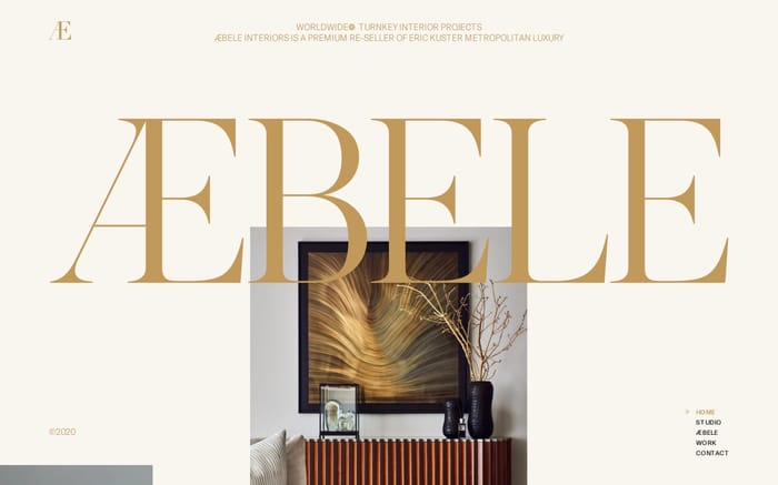 Æbele Interiors website preview
