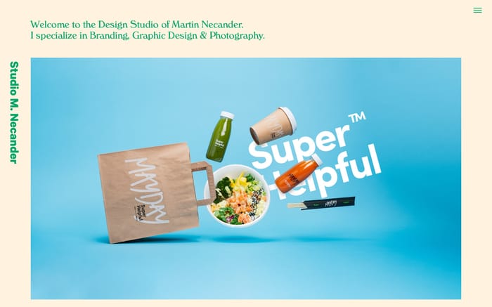 Design & Art Direction - Studio M. Necander website preview