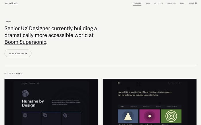Jon Yablonski website preview