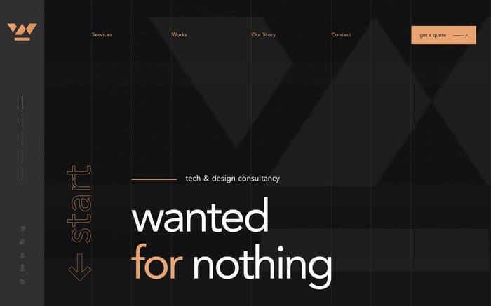 Wanted for Nothing - Top Rated Web Design Agency in Los Angeles website preview