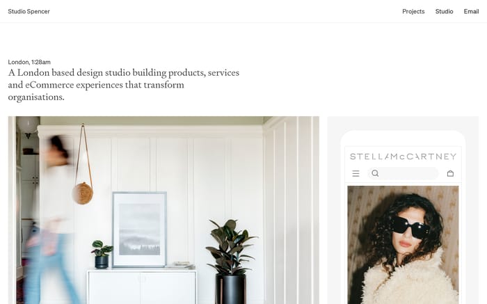 Studio Spencer website preview