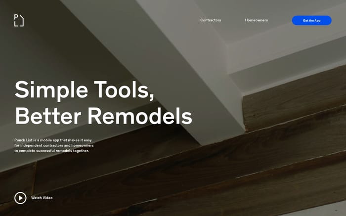 Punch List website preview