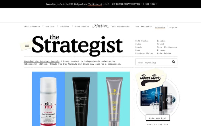 The Strategist website preview