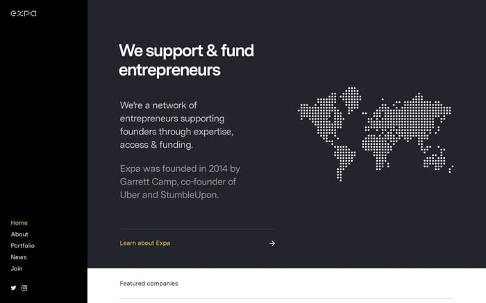Expa website preview