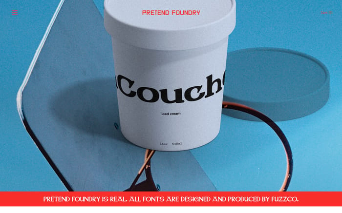 Pretend Foundry website preview