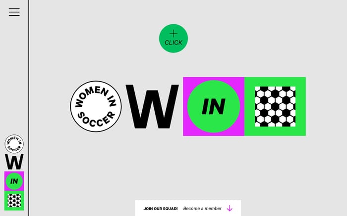 Women in Soccer website preview