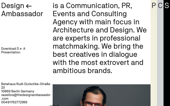 Design Ambassador  website preview