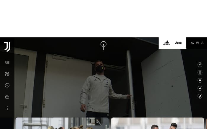 Juventus football club website preview