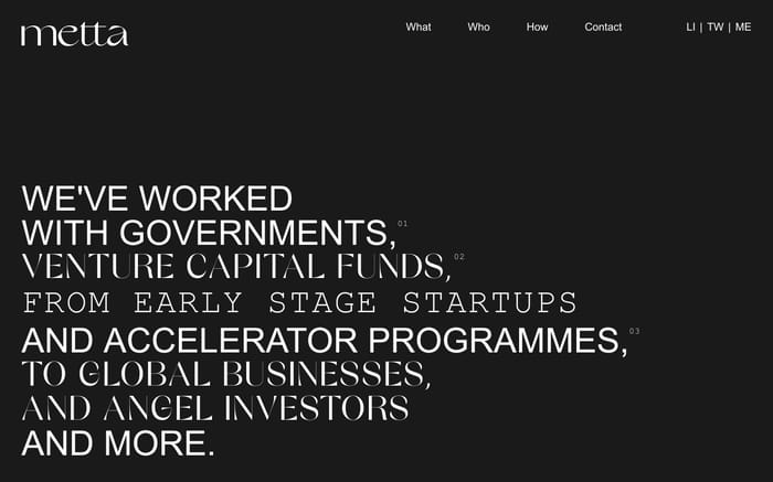 Metta website preview