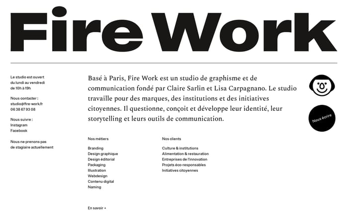 Fire Work website preview