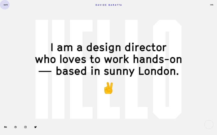 Davide Baratta website preview